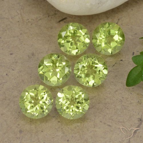 2.38ctw Natural Verde vivo claro Peridoto, Redondo, VVS-VS
