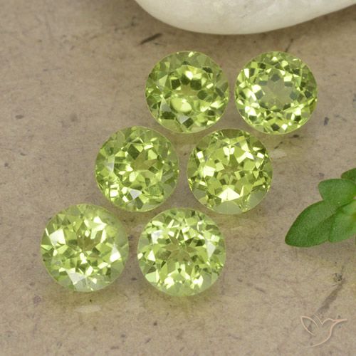 2.72ctw Natural Verde claro Peridoto, Redondo, VVS-VS