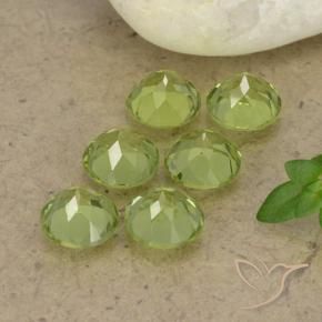 Gemas de Peridoto Verde claro natural de 2.72 ct, Redondo, VVS-VS