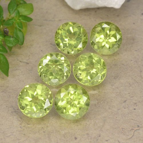 2.52ctw Natural Verde claro Peridoto, Redondo, VVS-VS