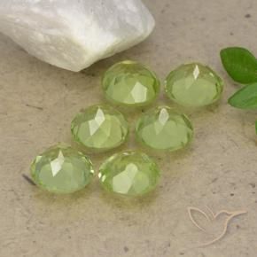 Gemas de Peridoto Verde vivo claro natural de 2.51 ct, Redondo, VVS-VS