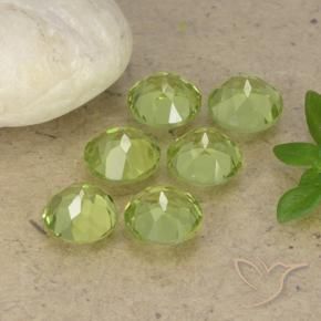 Gemas de Peridoto Verde claro natural de 2.61 ct, Redondo, VVS-VS