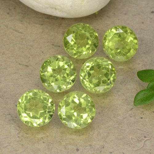 2.78ctw Natural Verde claro Peridoto, Redondo, VVS-VS