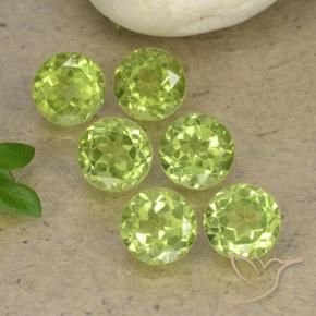 Gemas de Peridoto Verde claro natural de 2.78 ct, Redondo, VVS-VS