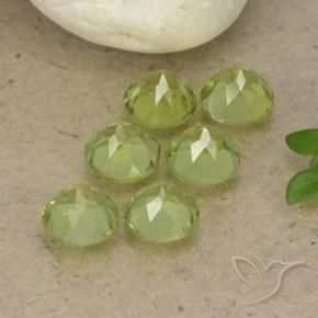Gemas de Peridoto Verde claro natural de 2.78 ct, Redondo, VVS-VS