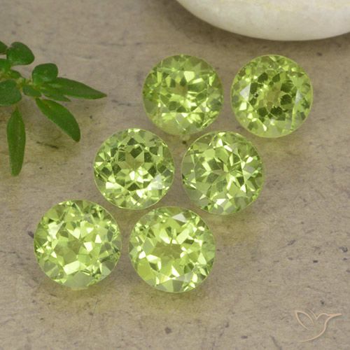 2.67ctw Natural Verde vivo claro Peridoto, Redondo, VVS-VS