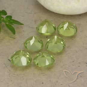 Gemas de Peridoto Verde vivo claro natural de 2.67 ct, Redondo, VVS-VS