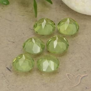 Gemas de Peridoto Verde claro natural de 2.64 ct, Redondo, VVS-VS