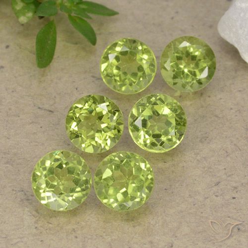 2.57ctw Natural Verde vivo claro Peridoto, Redondo, VVS-VS