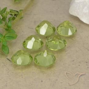 Gemas de Peridoto Verde vivo claro natural de 2.57 ct, Redondo, VVS-VS