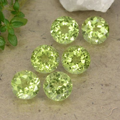2.66ctw Natural Verde claro Peridoto, Redondo, VVS-VS