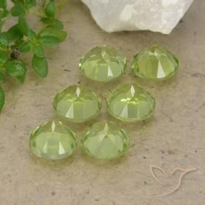 Gemas de Peridoto Verde claro natural de 2.66 ct, Redondo, VVS-VS