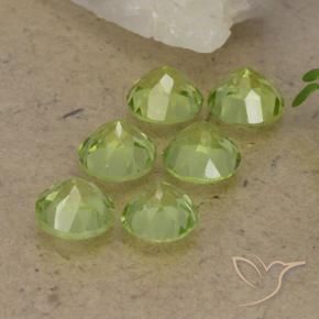 Gemas de Peridoto Verde claro natural de 2.58 ct, Redondo, VVS-VS