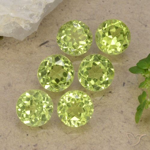 2.49ctw Natural Verde claro Peridoto, Redondo, VVS-VS