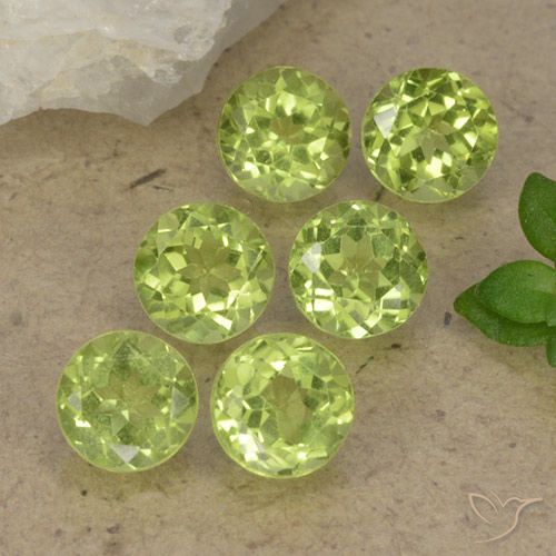 2.65ctw Natural Verde vivo claro Peridoto, Redondo, VVS-VS