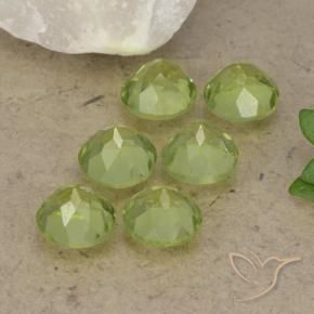 Gemas de Peridoto Verde vivo claro natural de 2.81 ct, Redondo, VVS-VS