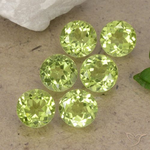 2.56ctw Natural Verde claro Peridoto, Redondo, VVS-VS