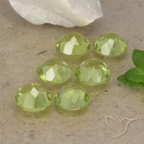 Gemas de Peridoto Verde claro natural de 2.56 ct, Redondo, VVS-VS