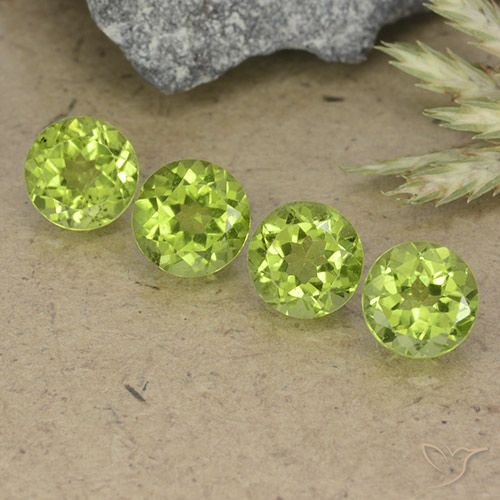 3.53ctw Natural Verde medio Peridoto, Redondo, VS
