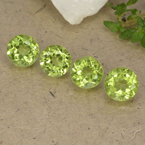 3.25ctw Natural Verde claro Peridoto, Redondo, VS