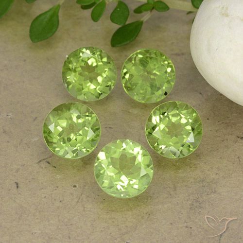 4.40ctw Natural Verde claro Peridoto, Redondo, VS