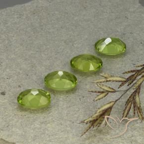 Gemas de Peridoto Verde medio natural de 5.57 ct, Ovalada, VS