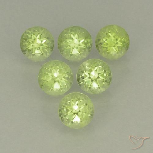 1.85ctw Natural Verde amarillento Peridoto, Redondo, VS