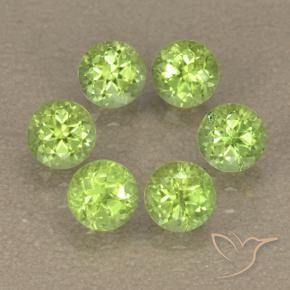 Gemas de Peridoto Verde claro natural de 1.83 ct, Redondo, VS