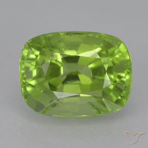 2.09ct Natural Verde vivo Peridoto, Forma Cojín, VVS-VS