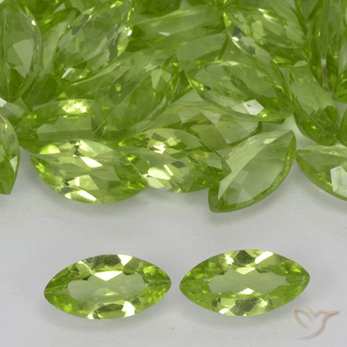 0.36ct Natural Verde vivo Peridoto, Marquesa, VVS-VS