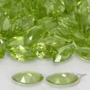 Peridoto Verde vivo natural de 0.36 ct, Marquesa, VVS-VS