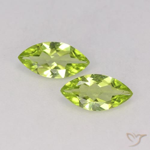 0.93ctw Natural Verde vivo Peridoto, Marquesa, VS