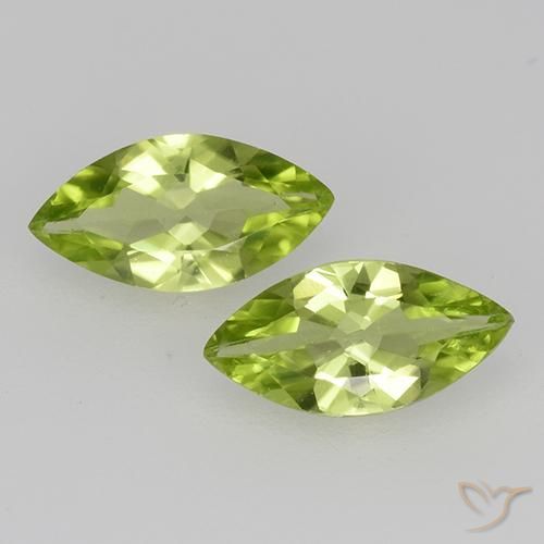 0.97ctw Natural Verde vivo Peridoto, Marquesa, VVS-VS