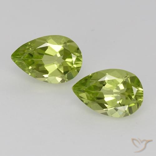 0.92ctw Natural Verde vivo claro Peridoto, En forma de pera, VVS-VS