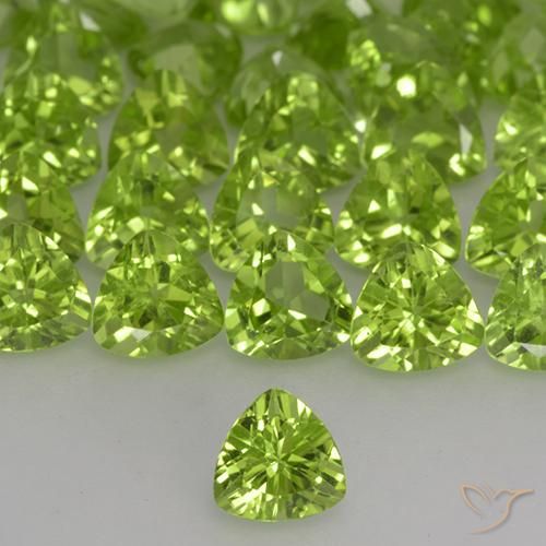 0.50ct Natural Verde vivo Peridoto, Trillón, VVS-VS
