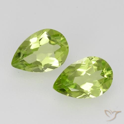 0.80ctw Natural Verde vivo claro Peridoto, En forma de pera, VVS-VS