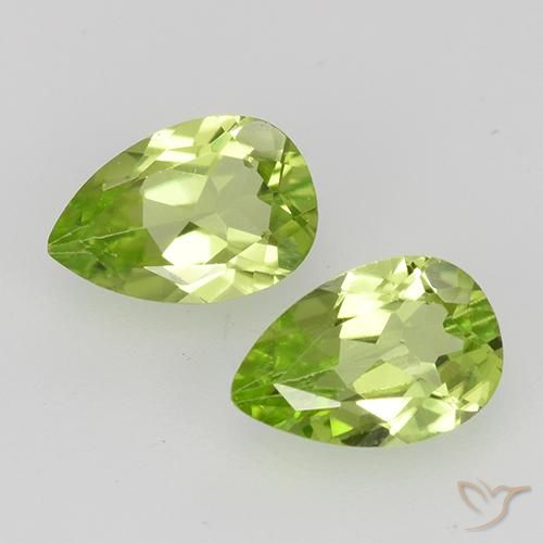 0.87ctw Natural Verde vivo claro Peridoto, En forma de pera, VVS-VS