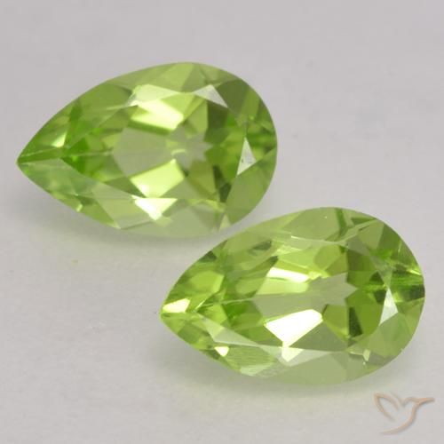 0.84ctw Natural Verde vivo claro Peridoto, En forma de pera, VVS-VS