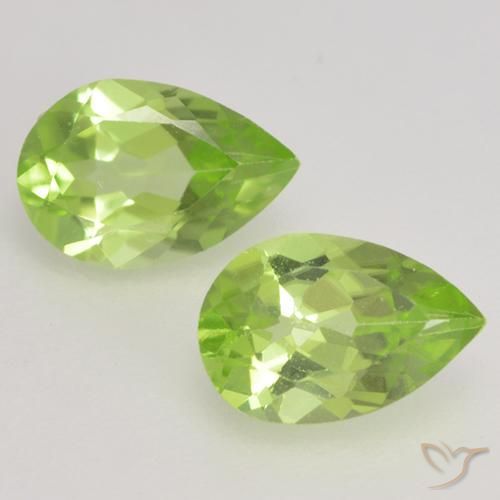 0.86ctw Natural Verde vivo claro Peridoto, En forma de pera, VVS-VS