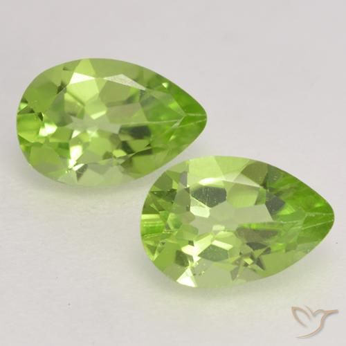 0.84ctw Natural Verde medio Peridoto, En forma de pera, VVS-VS