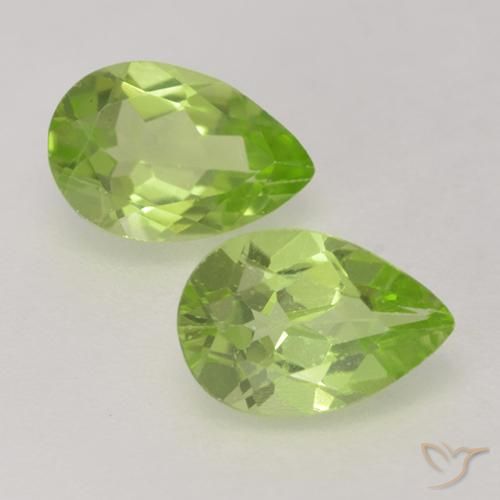 0.86ctw Natural Verde vivo Peridoto, En forma de pera, VVS-VS