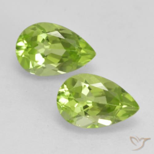 0.96ctw Natural Verde vivo claro Peridoto, En forma de pera, VVS-VS