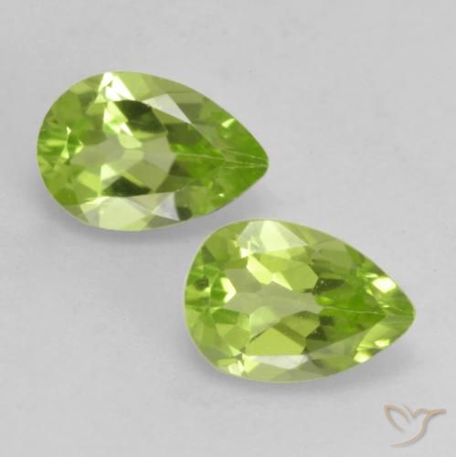 0.86ctw Natural Verde vivo claro Peridoto, En forma de pera, VVS-VS