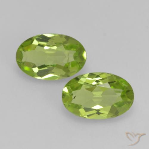 0.94ctw Natural Verde vivo Peridoto, Ovalada, VS