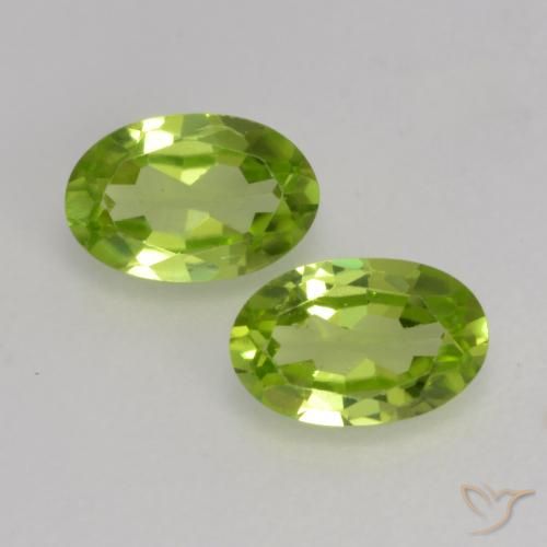 0.98ctw Natural Verde vivo Peridoto, Ovalada, VS