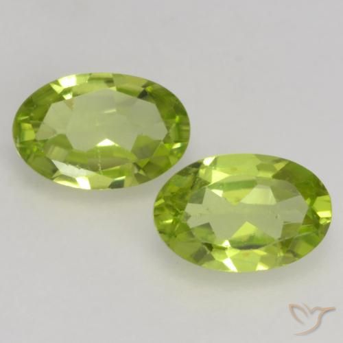 1.00ctw Natural Verde medio Peridoto, Ovalada, VS
