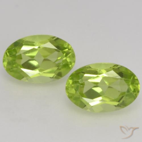 1.13ctw Natural Verde vivo Peridoto, Ovalada, VS
