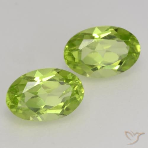 Gemas de Peridoto Verde vivo natural de 1.13 ct, Ovalada, VS