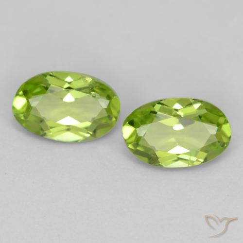 0.94ctw Natural Verde vivo Peridoto, Ovalada, VS