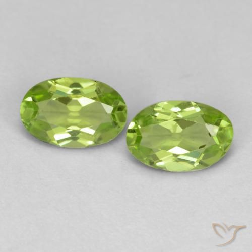 0.97ctw Natural Verde vivo claro Peridoto, Ovalada, VS